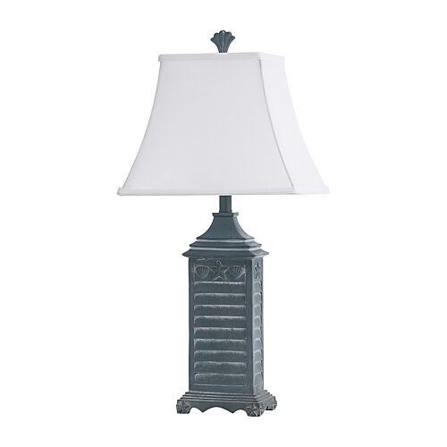 Stylecraft Blue Shutter Seashell Table Lamp
