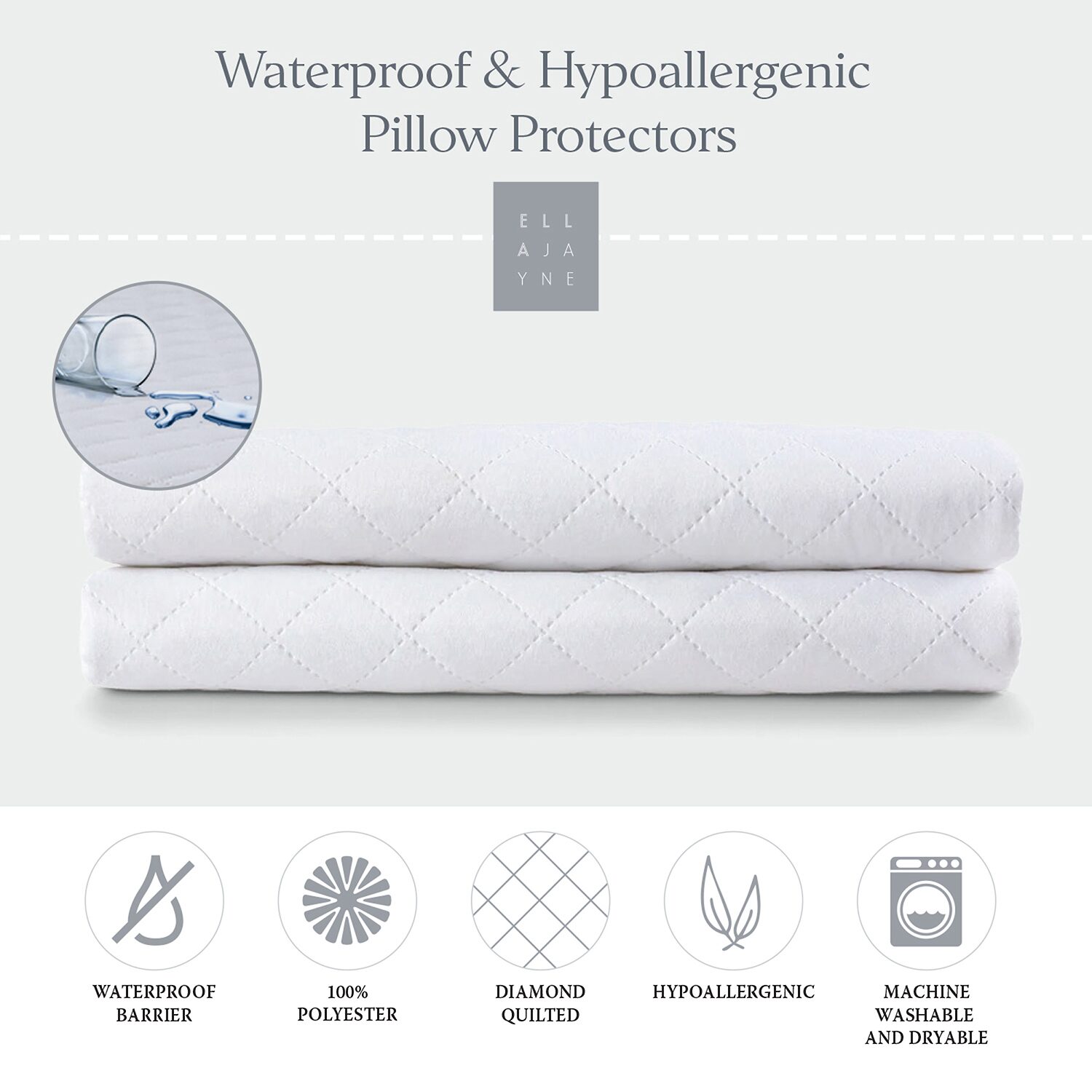 Ella Jayne Waterproof & Hypoallergenic Pillow Protector