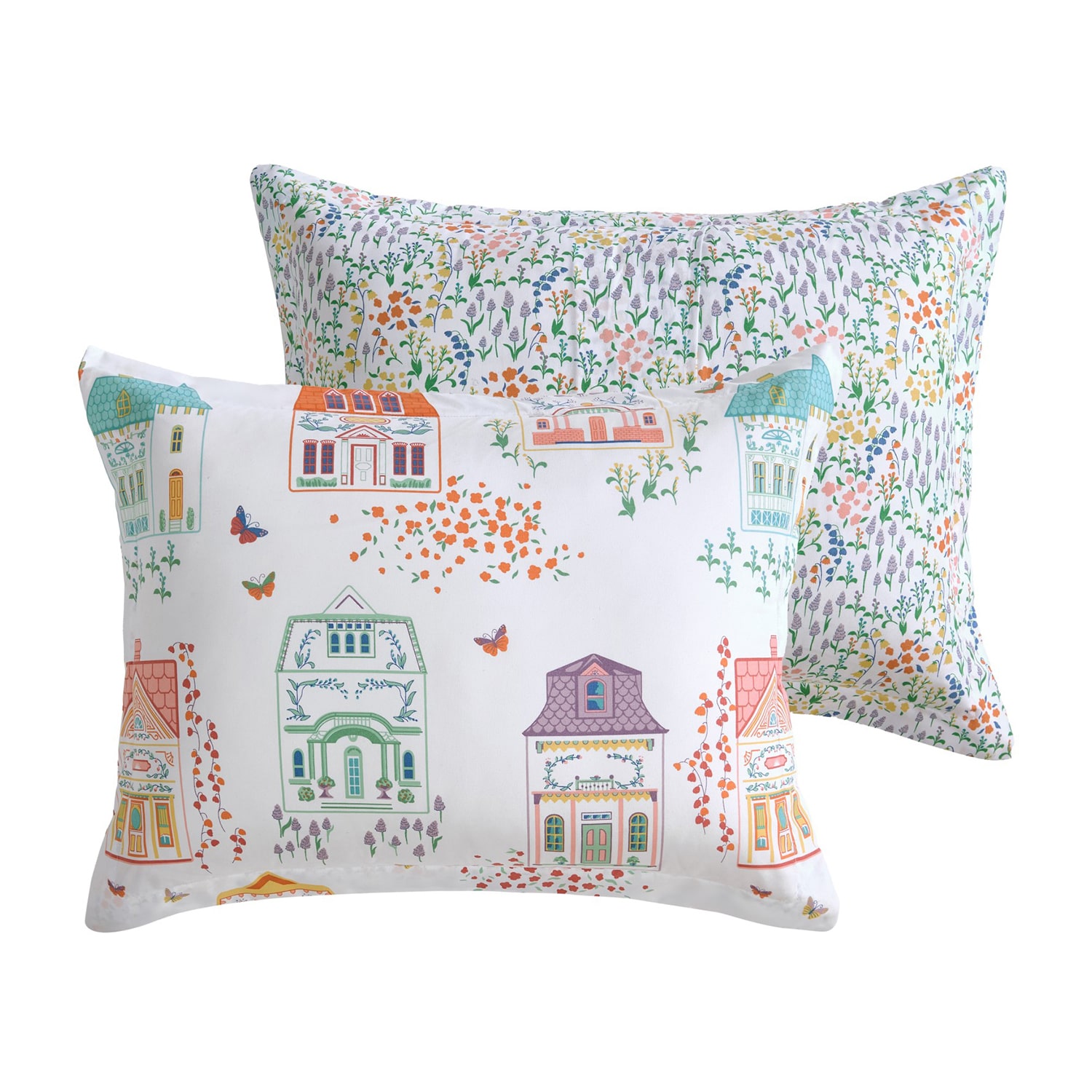 Lenox Printed Spice Village Reversible Easy Care Down Alternative Comforter Set