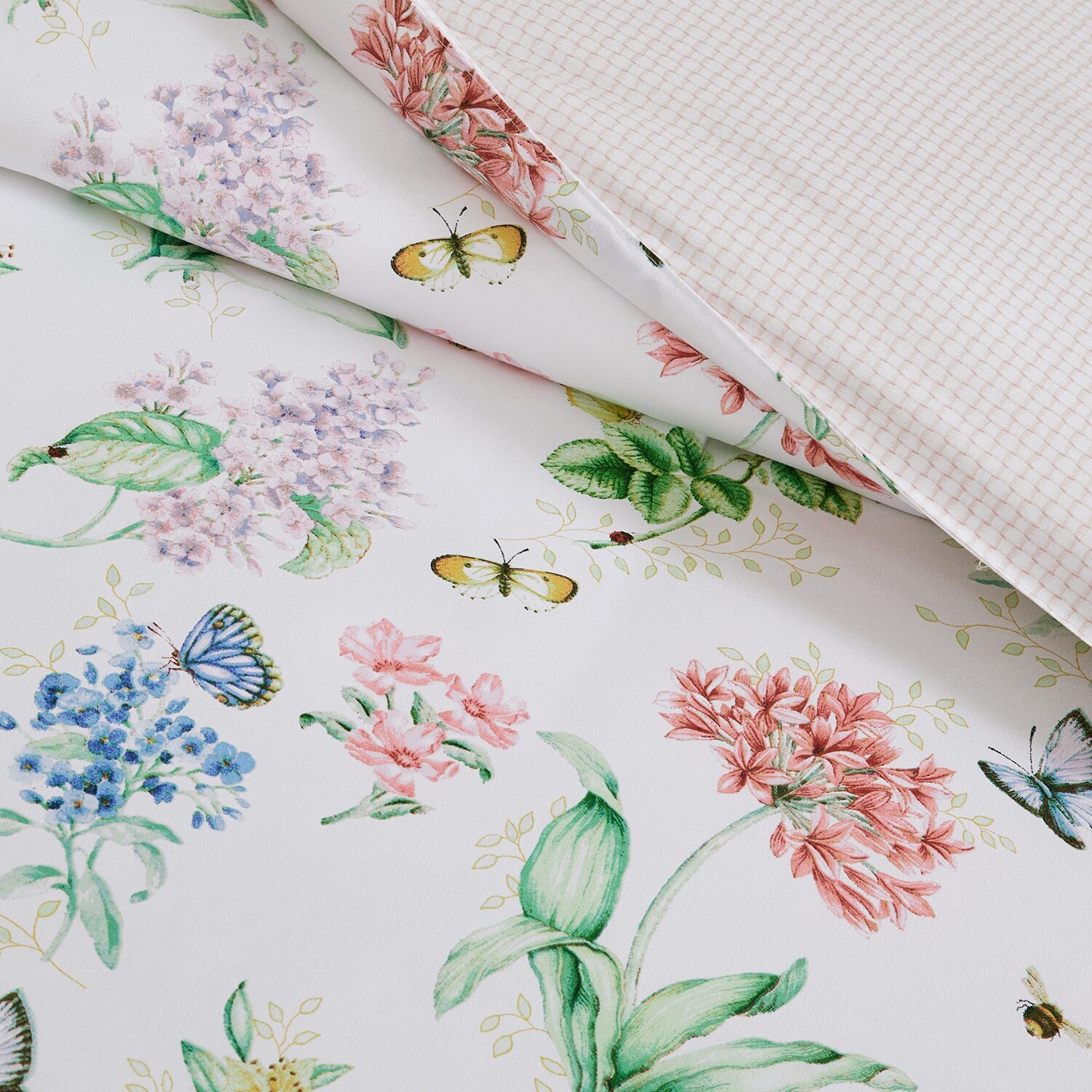 Lenox Printed Reversible Easy Care Down Alternative Comforter Set