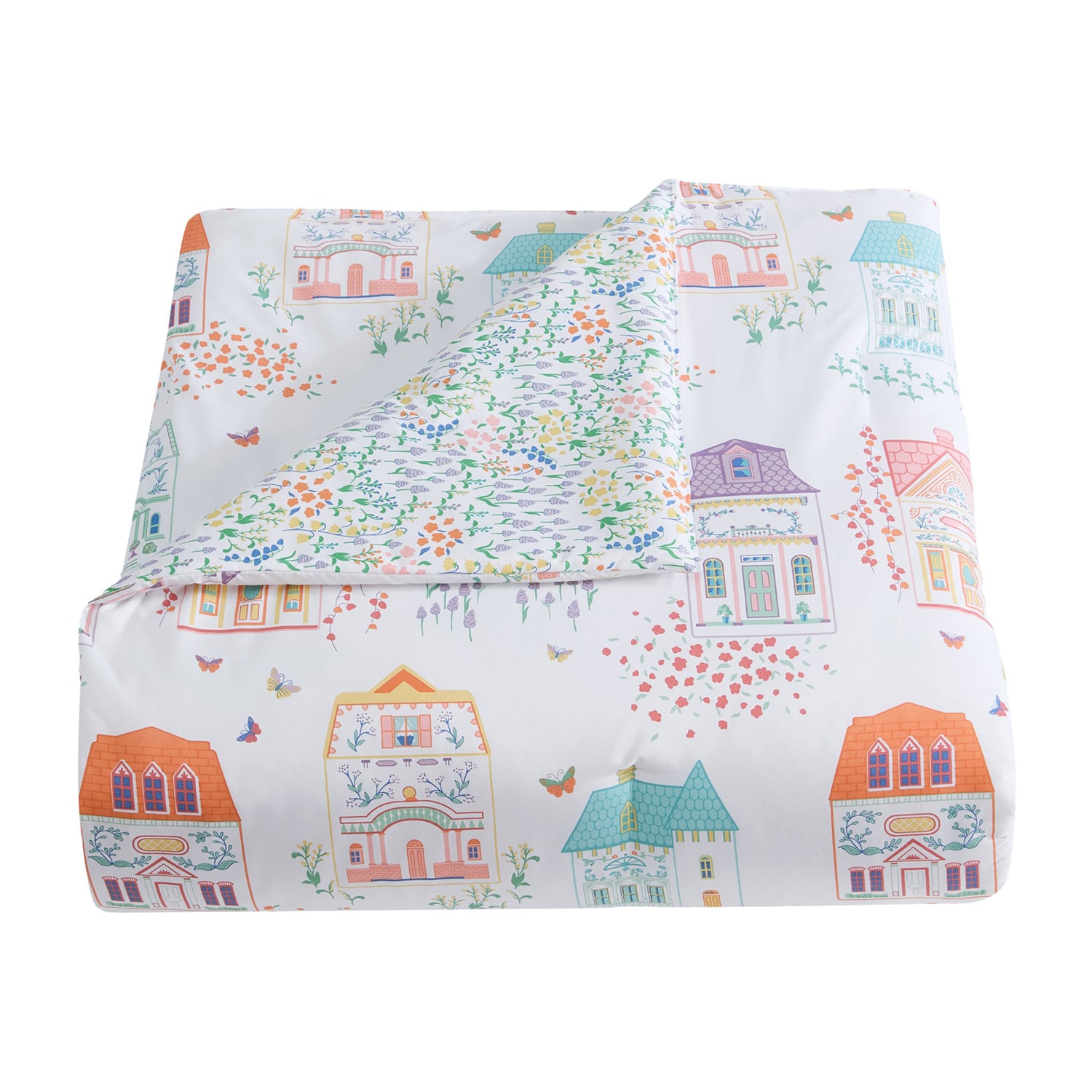 Lenox Printed Spice Village Reversible Easy Care Down Alternative Comforter Set