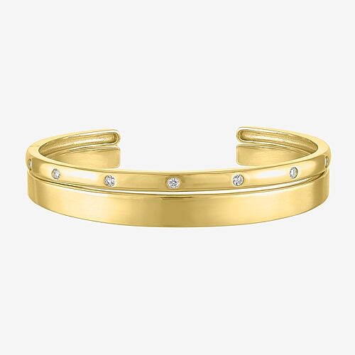 Yes, Please! Womens 2-pc. White Sapphire 14K Gold Over Brass Bracelet Set, One Size, White