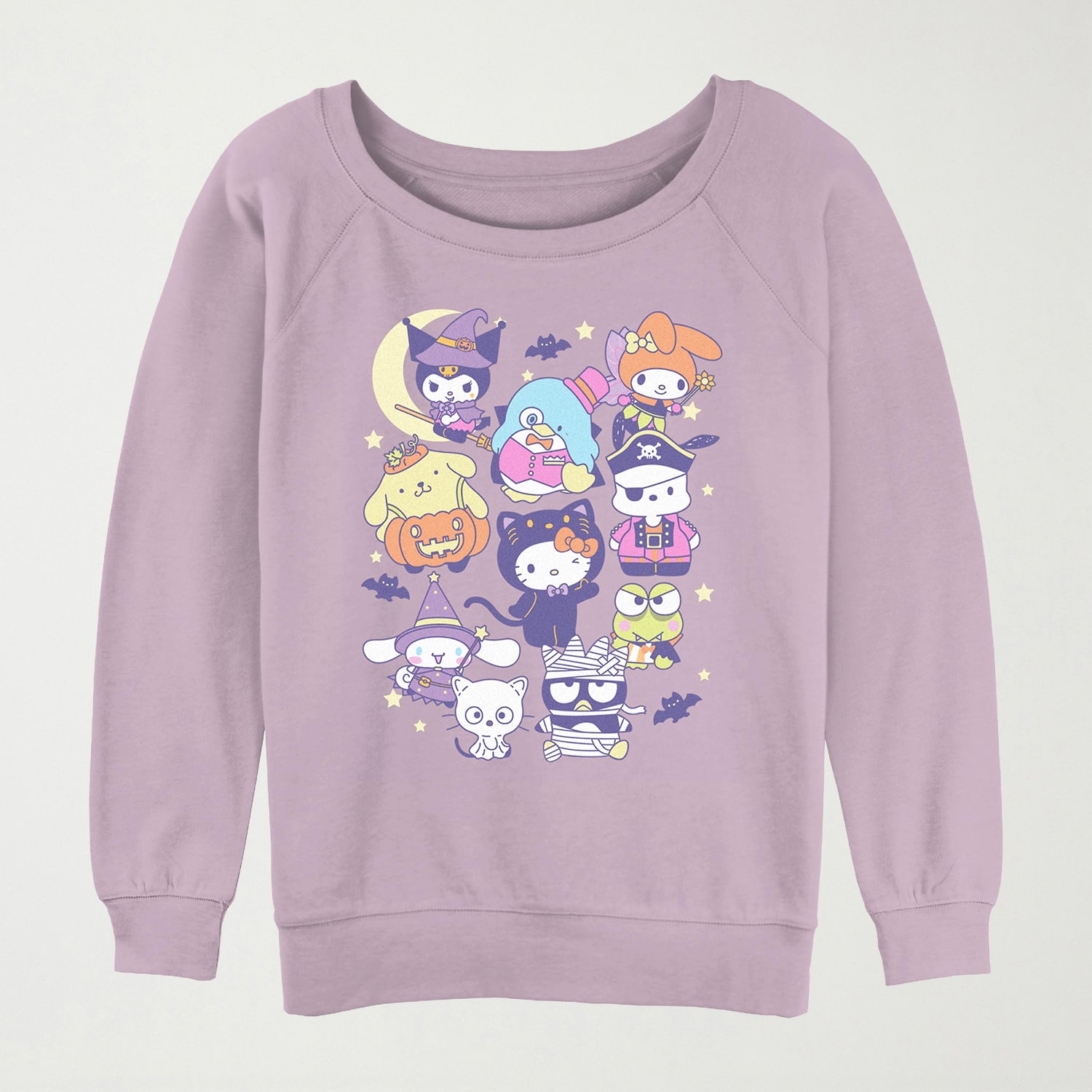 Womens Juniors Crew Neck Long Sleeve Loose Fit Graphic T-Shirt
