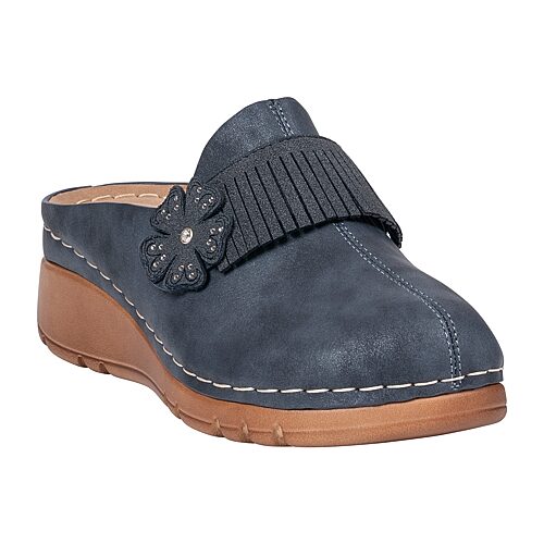 GC Shoes Cooper Womens Round Closed Toe Clogs, 9 1/2 Medium, Blue