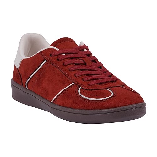 GC Shoes Milan Lace-Up Womens Sneakers, 10 Medium, Red