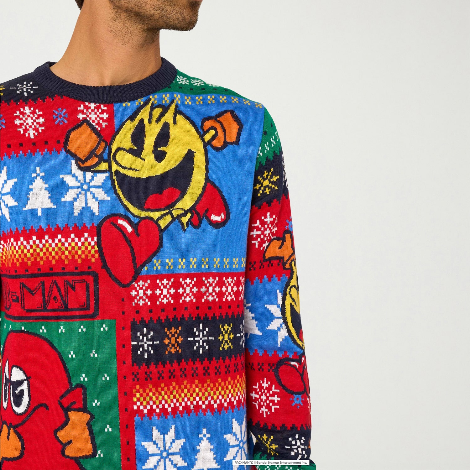 Opposuits Mens Crew Neck Long Sleeve Pacman Pullover Sweater