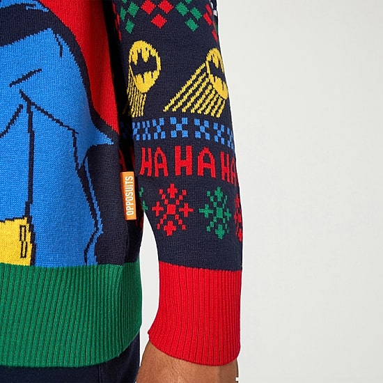 Opposuits Mens Crew Neck Long Sleeve Batman Pullover Sweater