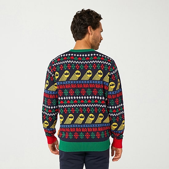 Opposuits Mens Crew Neck Long Sleeve Batman Pullover Sweater