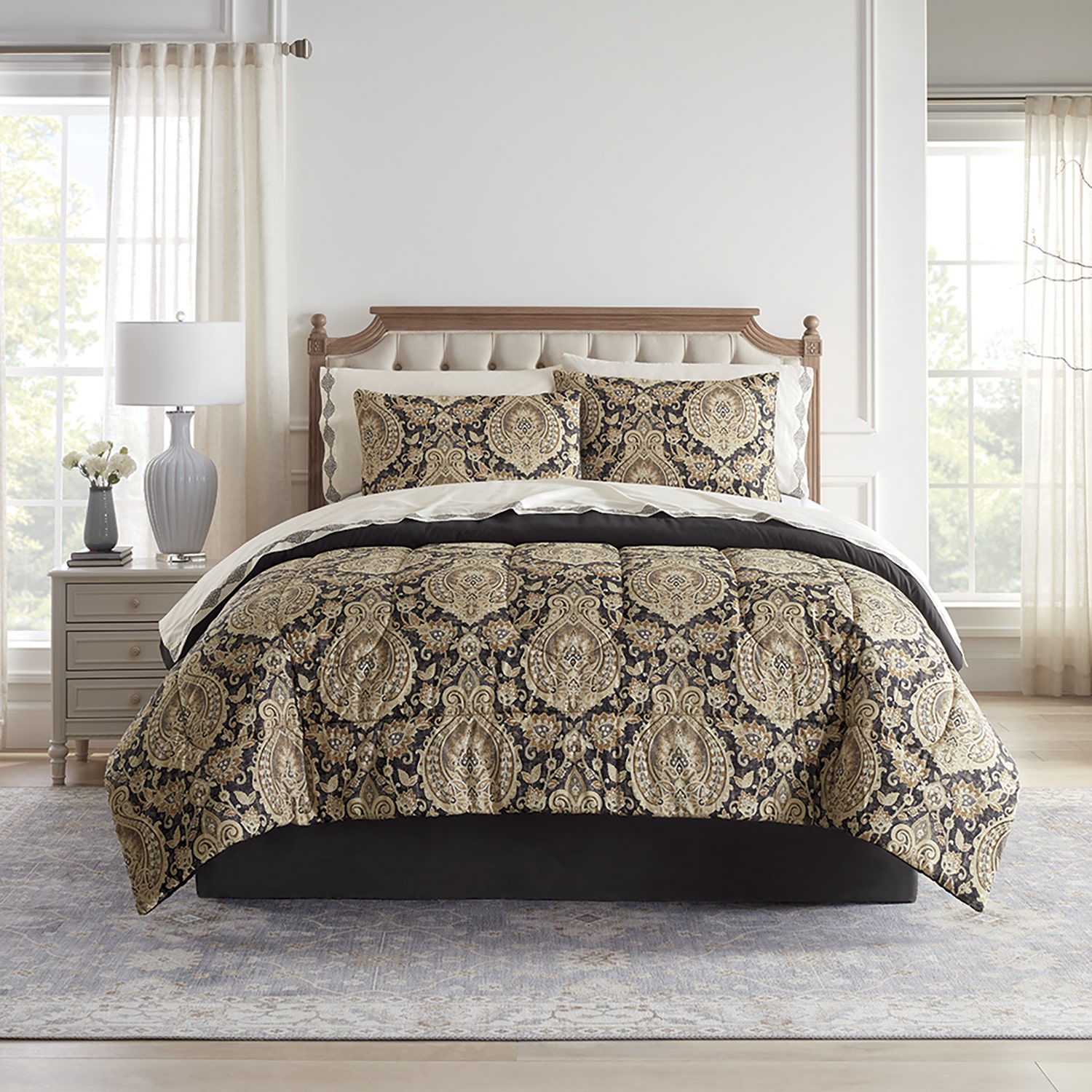 Broadhaven Kent 8-pc. Reversible Complete Bedding Set with Sheets