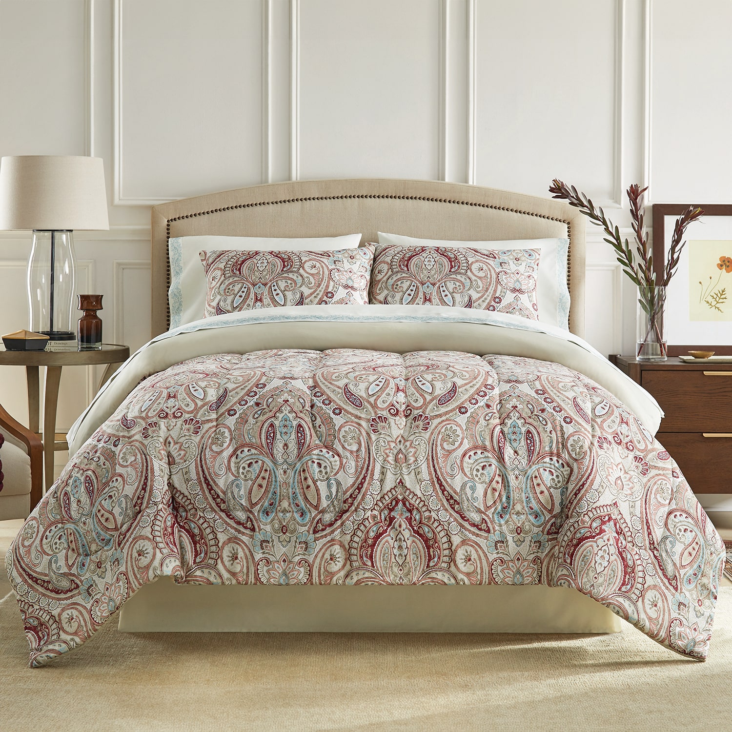 Broadhaven Constance 8-pc. Reversible Complete Bedding Set with Sheets