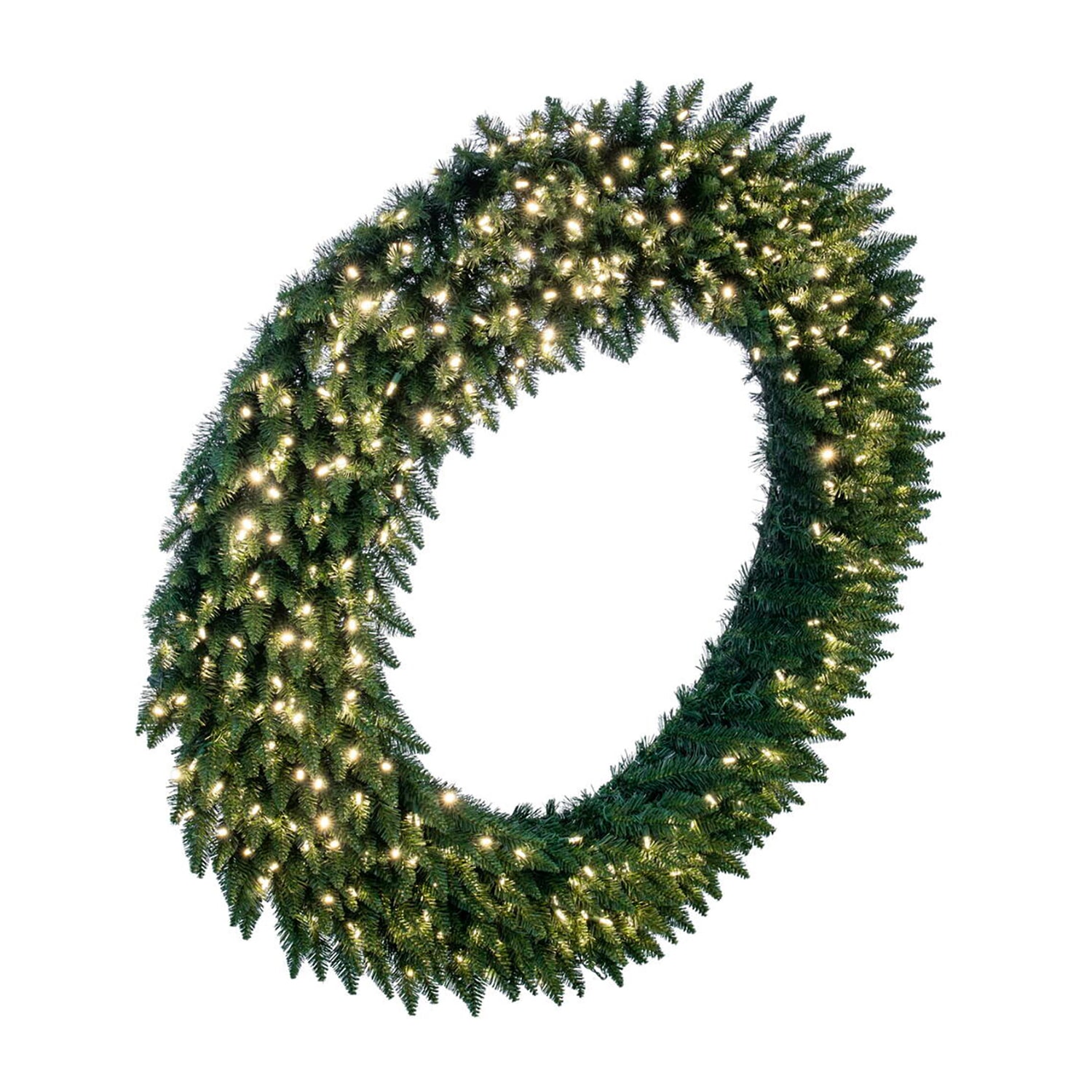 Vickerman 60" Camdon Fir Christmas Wreath with 400 Warm White LED Lights