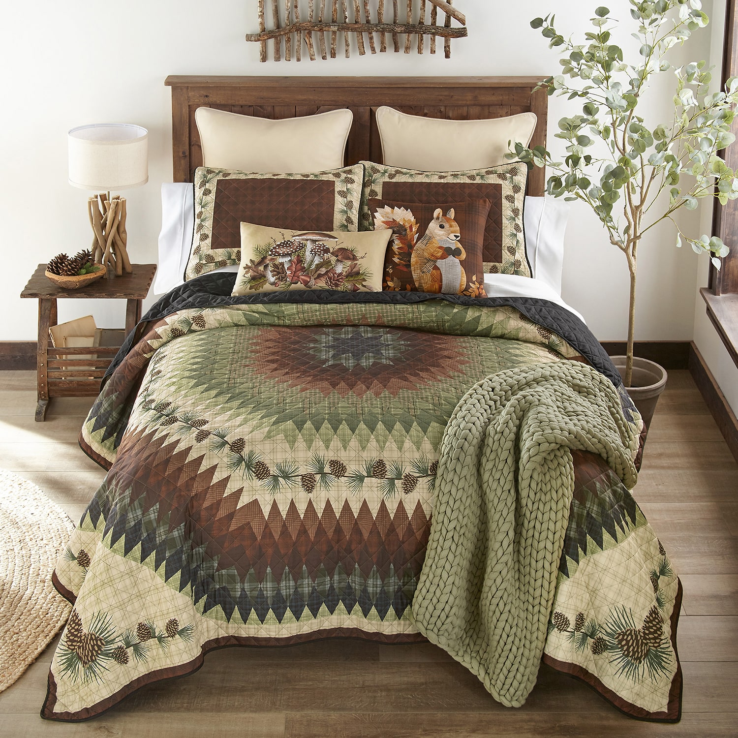 Donna Sharp Pine Circle 2-pc. Rectangular Square Throw Pillow