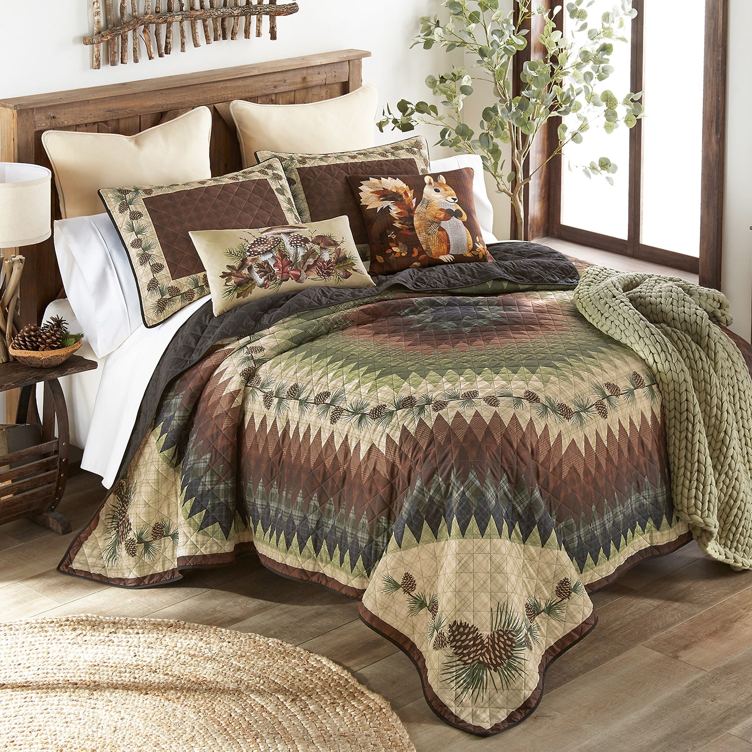Donna Sharp Pine Circle 2-pc. Rectangular Square Throw Pillow