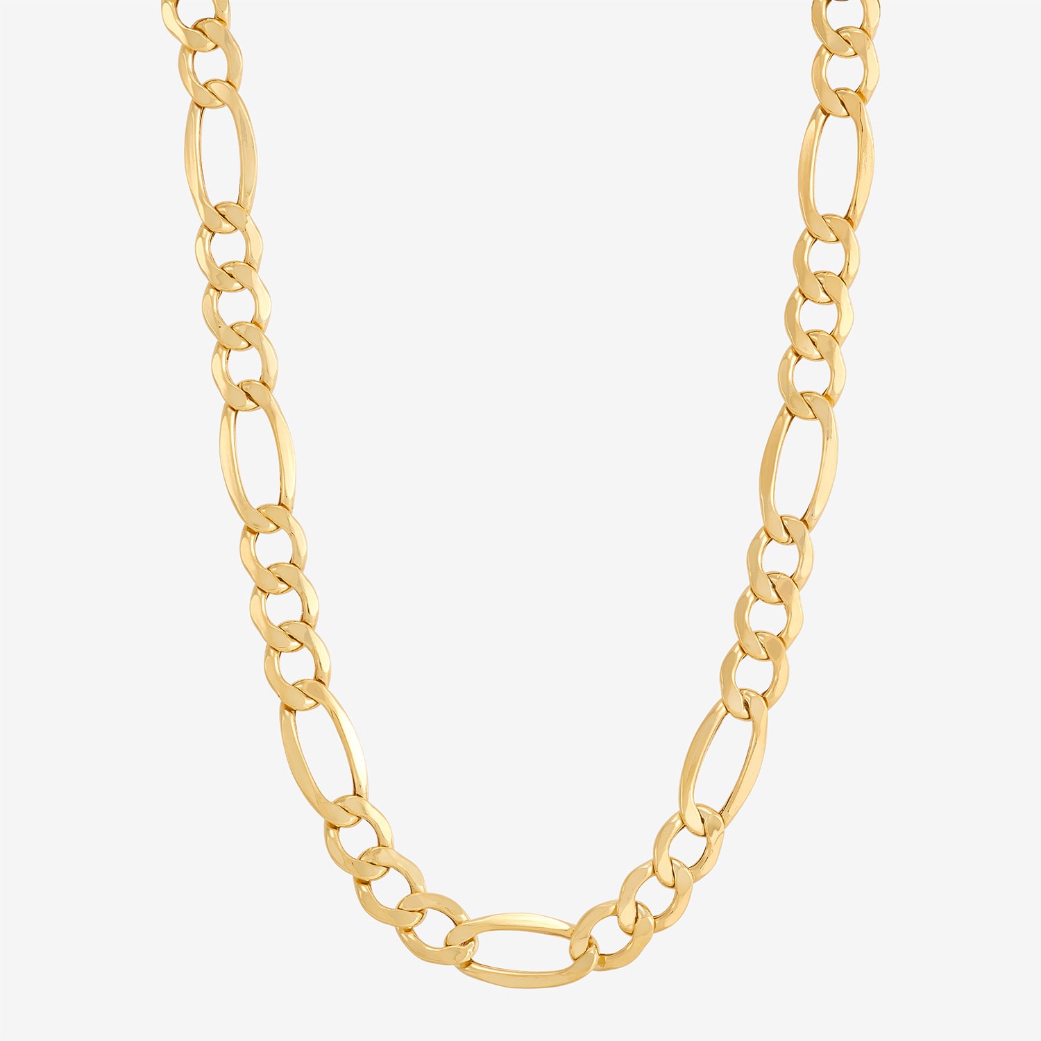 Made in Italy Mens 10K Gold 20 Inch Figaro Chain Necklace