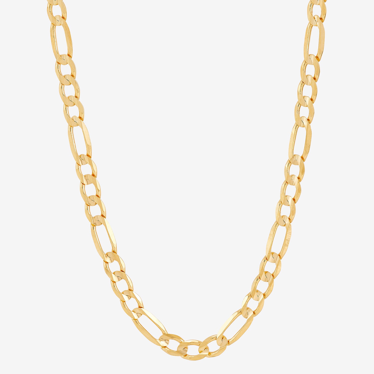 Unisex Adult 14K Gold 22 Inch Figaro Chain Necklace
