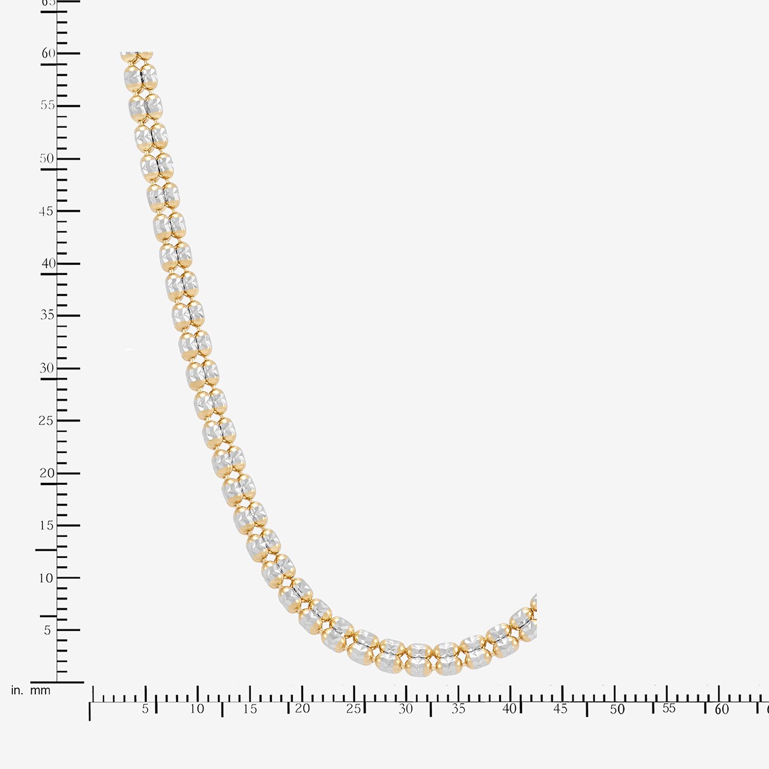 Womens 14K Gold 18 Inch Bead Chain Necklace