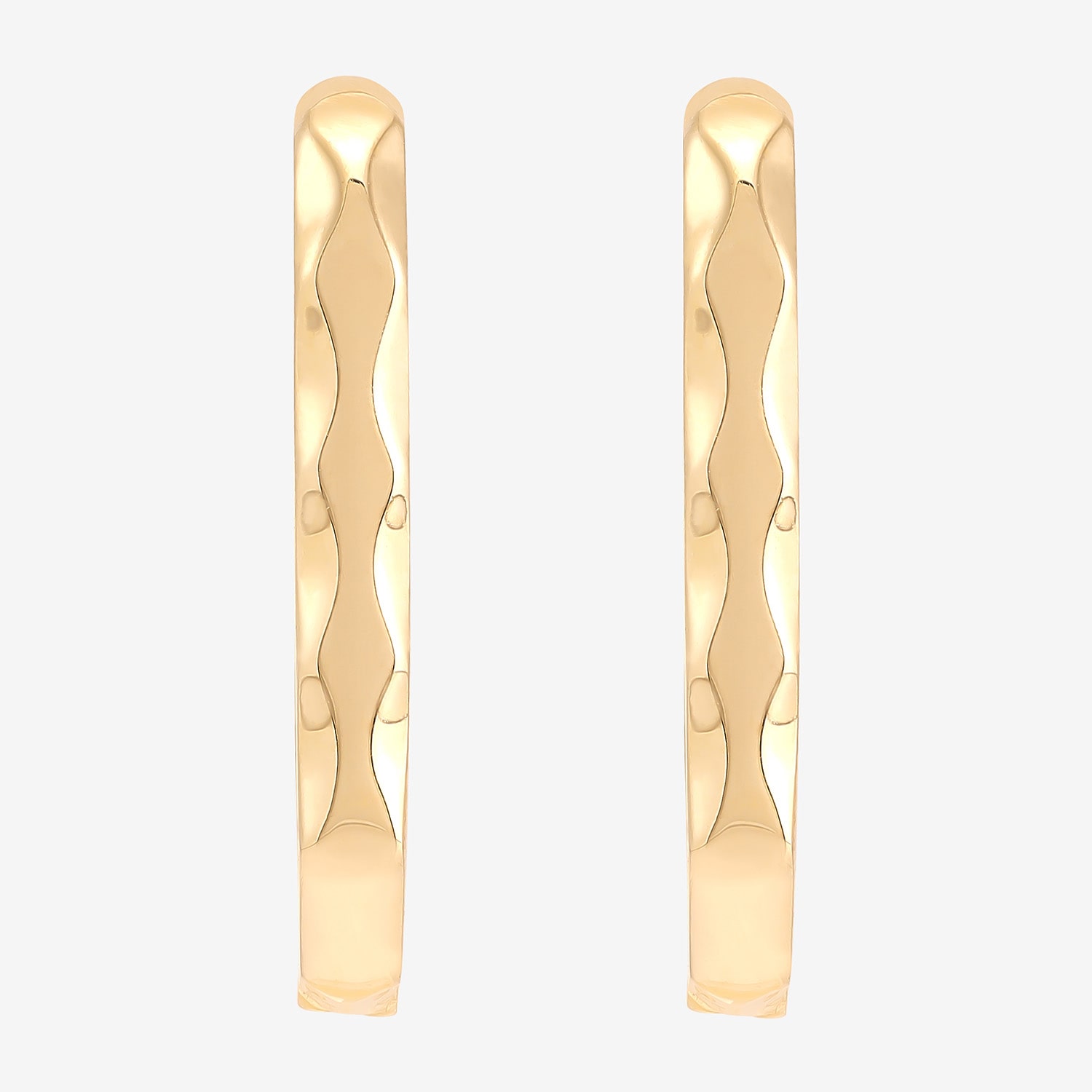 Gold Addiction Womens 10K Gold 18.7mm Oval Hoop Earrings
