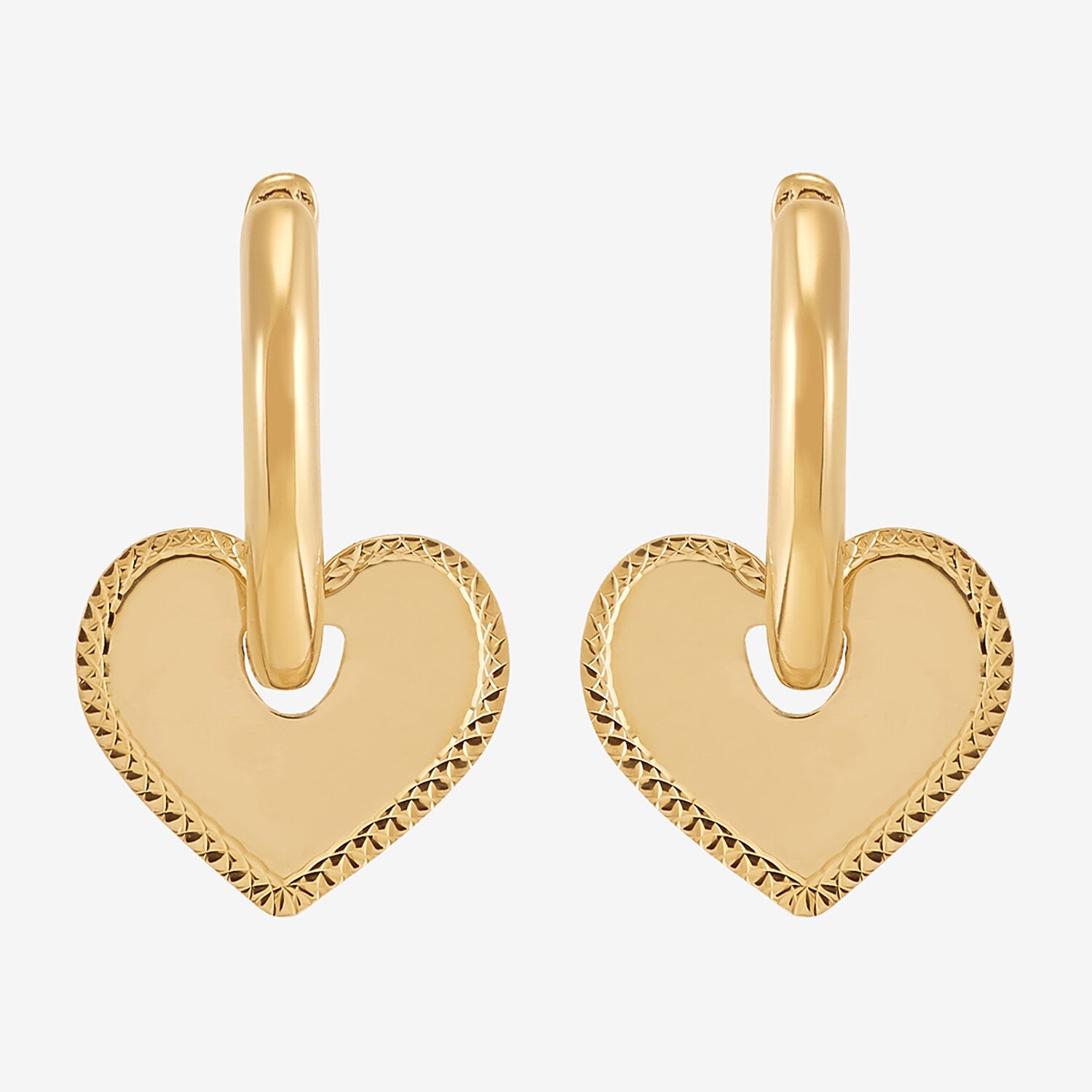 Gold Addiction Womens 10K Gold 18mm Hoop Earrings