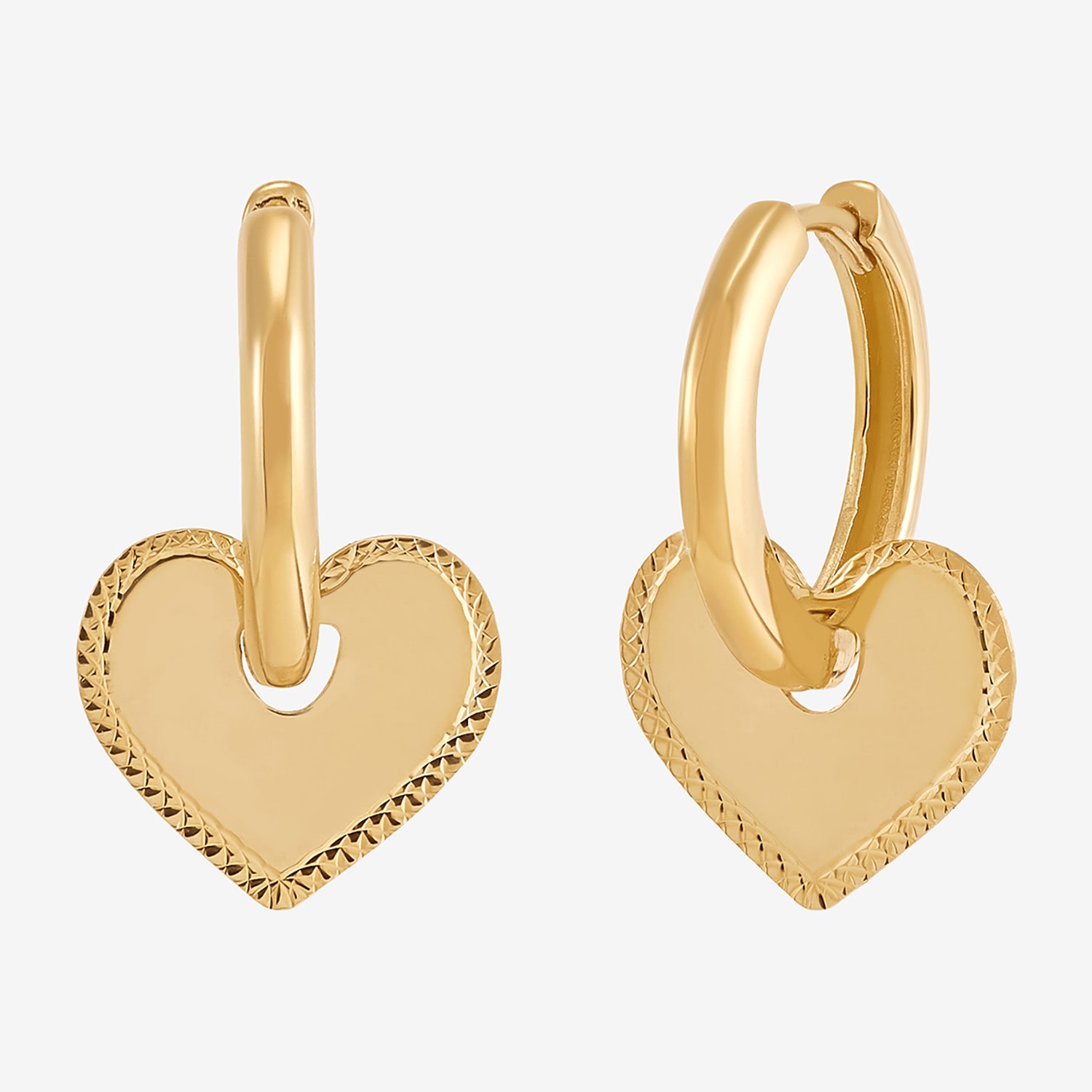 Gold Addiction Womens 10K Gold 18mm Hoop Earrings