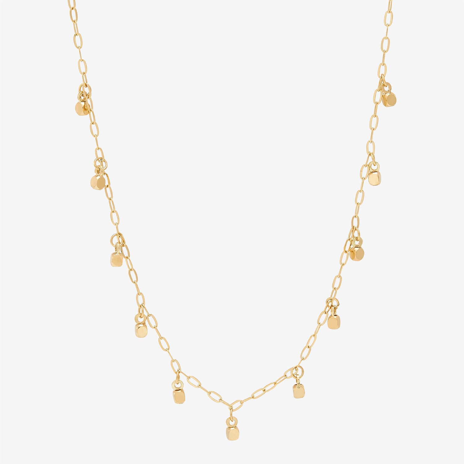 Gold Addiction Womens 10K Gold 17 Inch Paperclip Chain Necklace