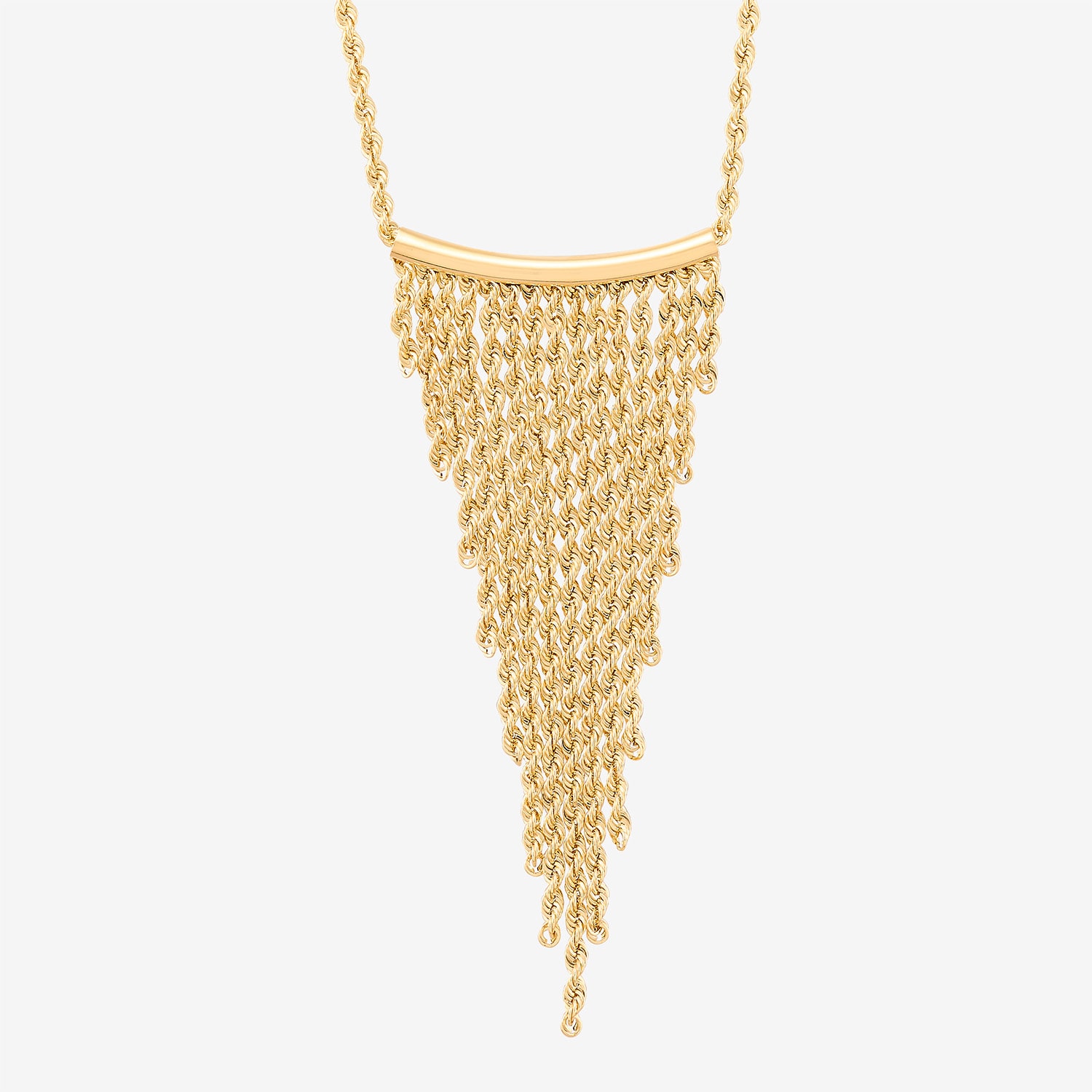 Womens 10K Gold 17 Inch Statement Necklace