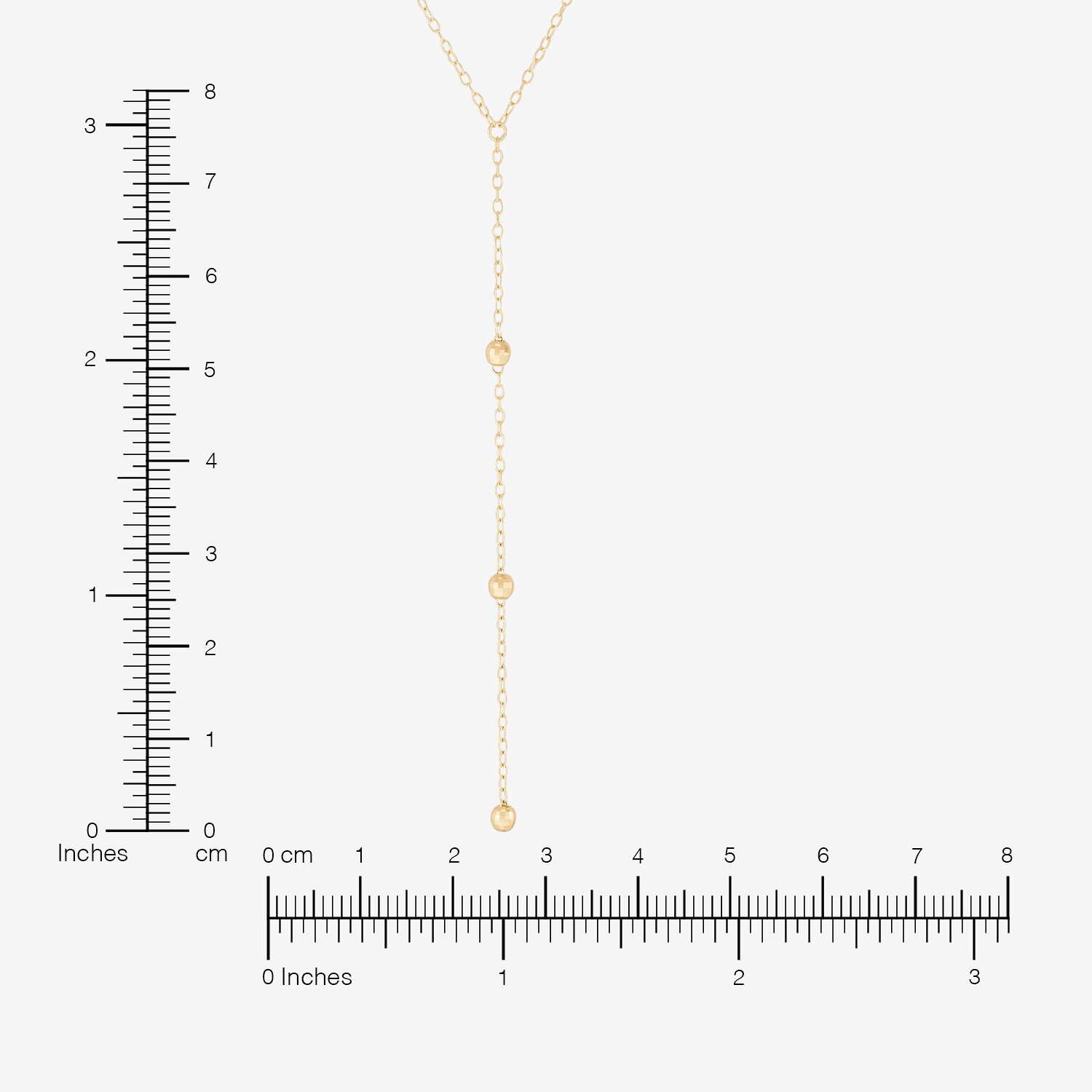 Gold Addiction Womens 10K Gold 18 Inch Y Necklace