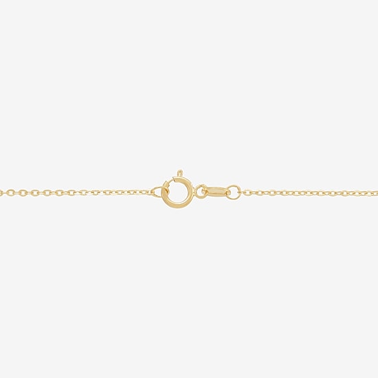 Womens 14K Gold 16.5 Inch Pendant Necklace