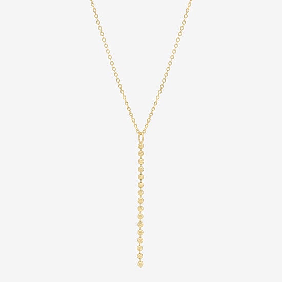 Womens 14K Gold 16.5 Inch Pendant Necklace