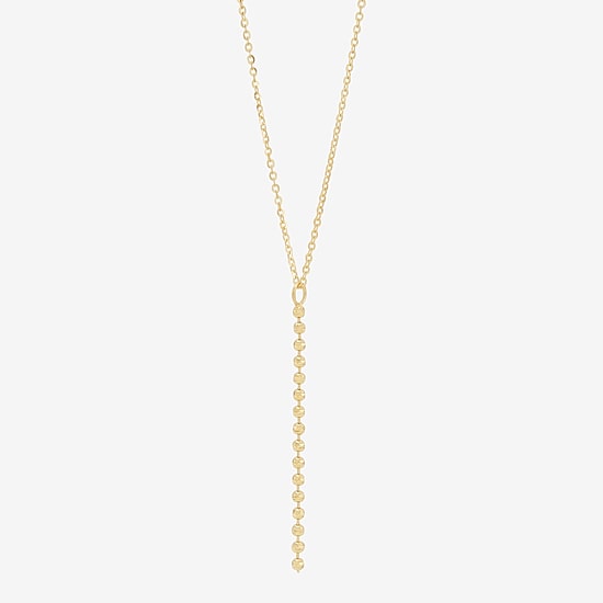 Womens 14K Gold 16.5 Inch Pendant Necklace