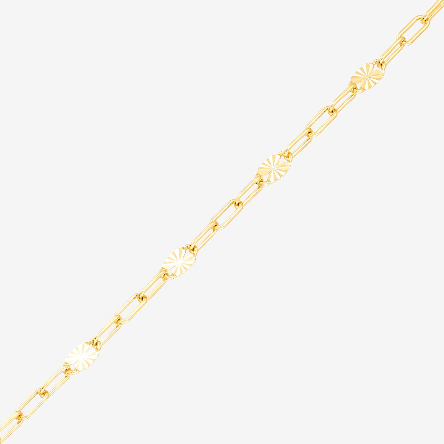 Made in Italy Womens 14K Gold 18 Inch Paperclip Chain Necklace