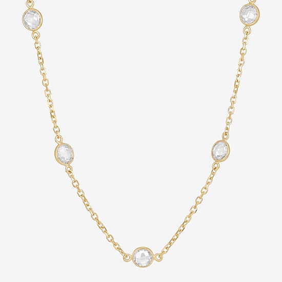Gold Addiction Womens 10K Gold 17 Inch Link Chain Necklace