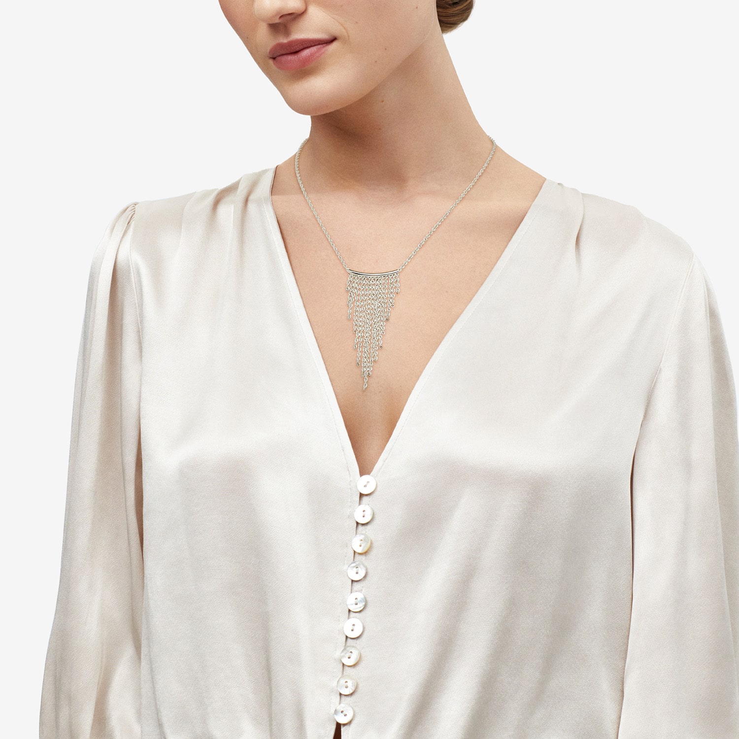 Womens 10K Gold 17 Inch Statement Necklace
