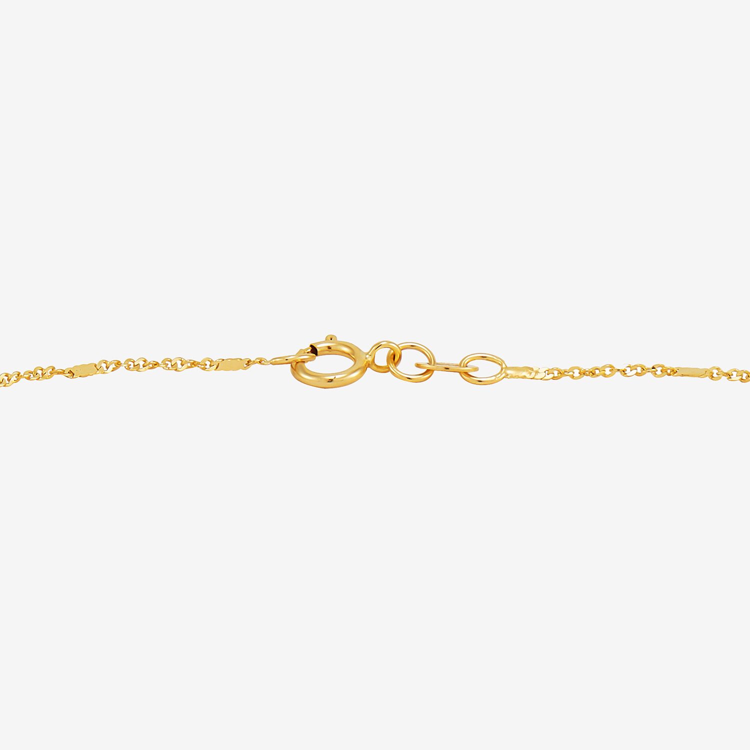 Made in Italy Womens 10K Gold Inch Singapore Chain Necklace