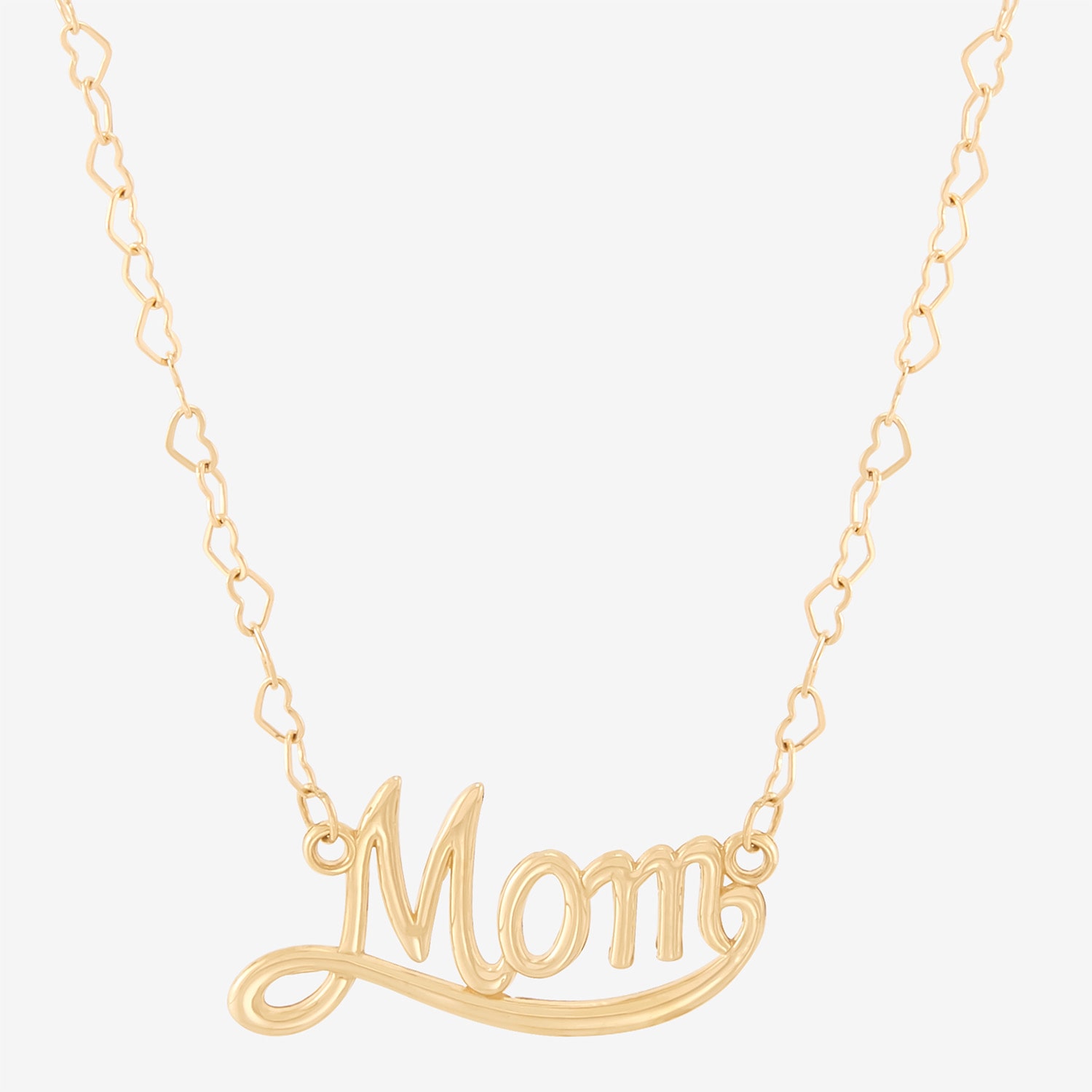 "Mom" Womens 10K Gold 18 Inch Pendant Necklace