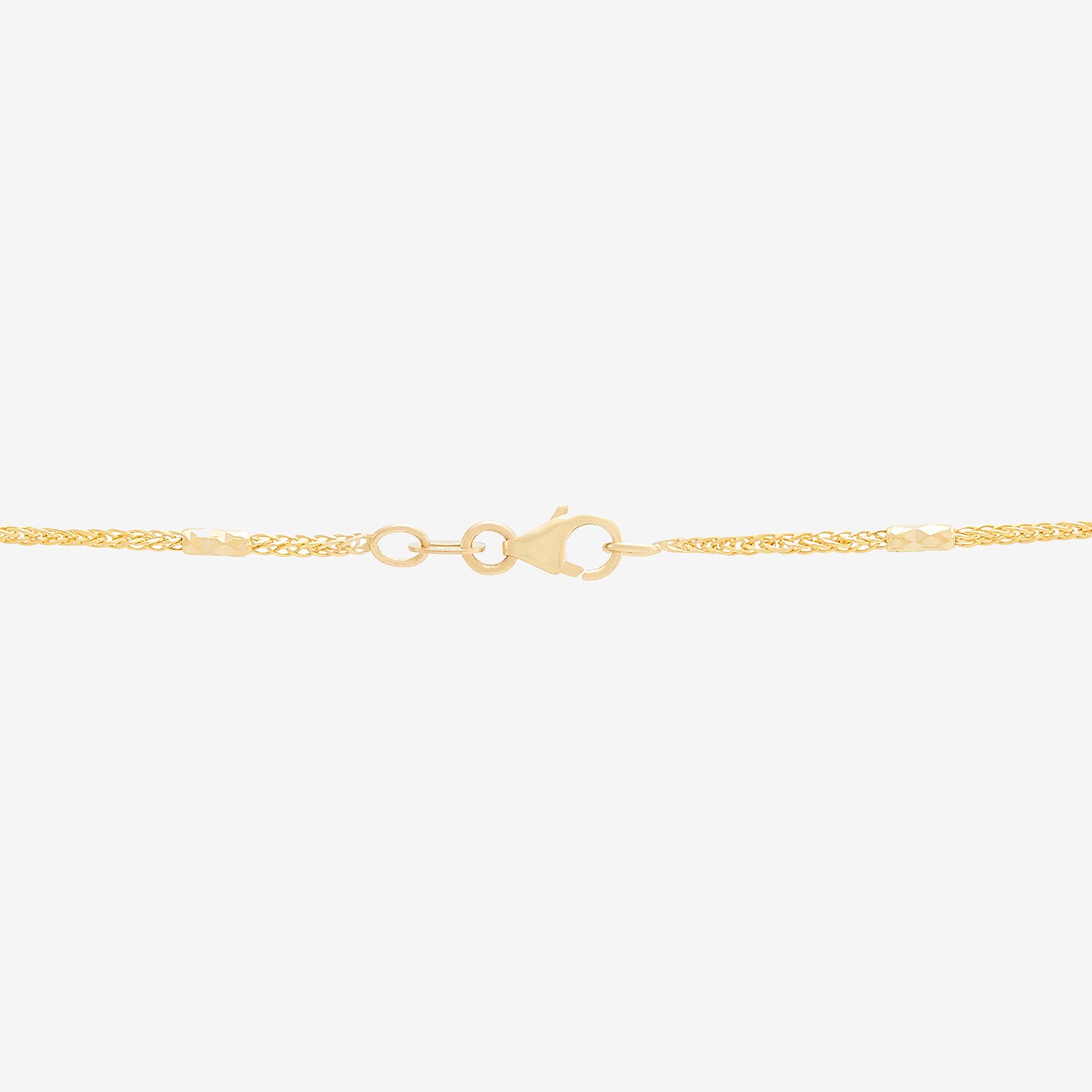 Made in Italy Womens 10K Gold 18 Inch Wheat Chain Necklace