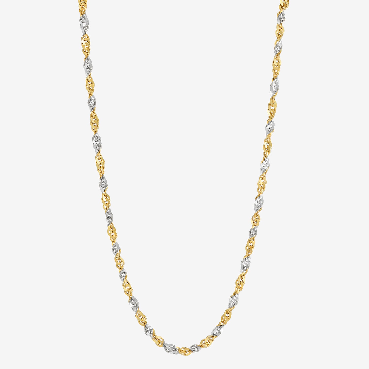 Mia Oro Womens 14K Gold 18 Inch Link Necklace
