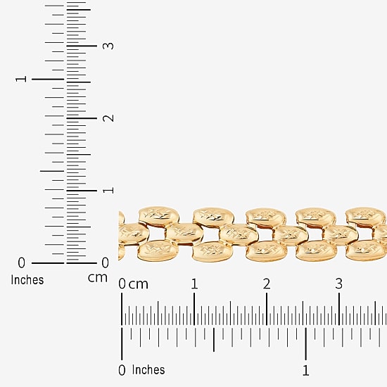 Womens 14K Gold 7.25 Inch Link Bracelet