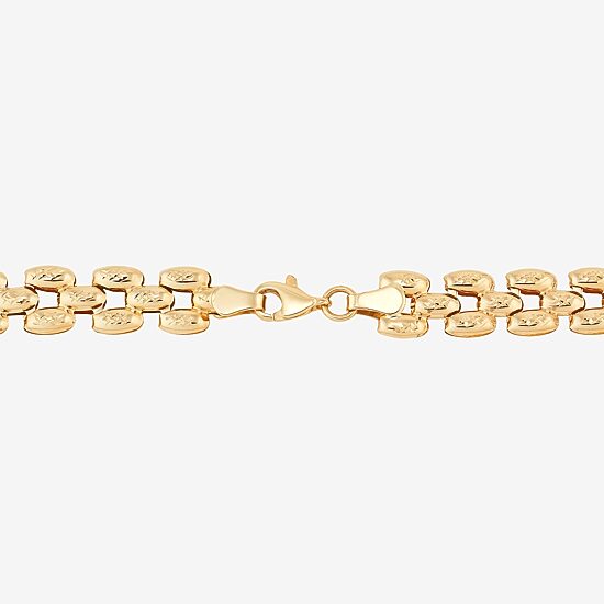Womens 14K Gold 7.25 Inch Link Bracelet