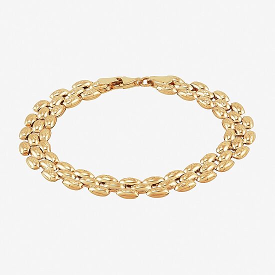 Womens 14K Gold 7.25 Inch Link Bracelet