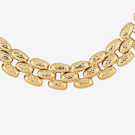 Womens 14K Gold 7.25 Inch Link Bracelet