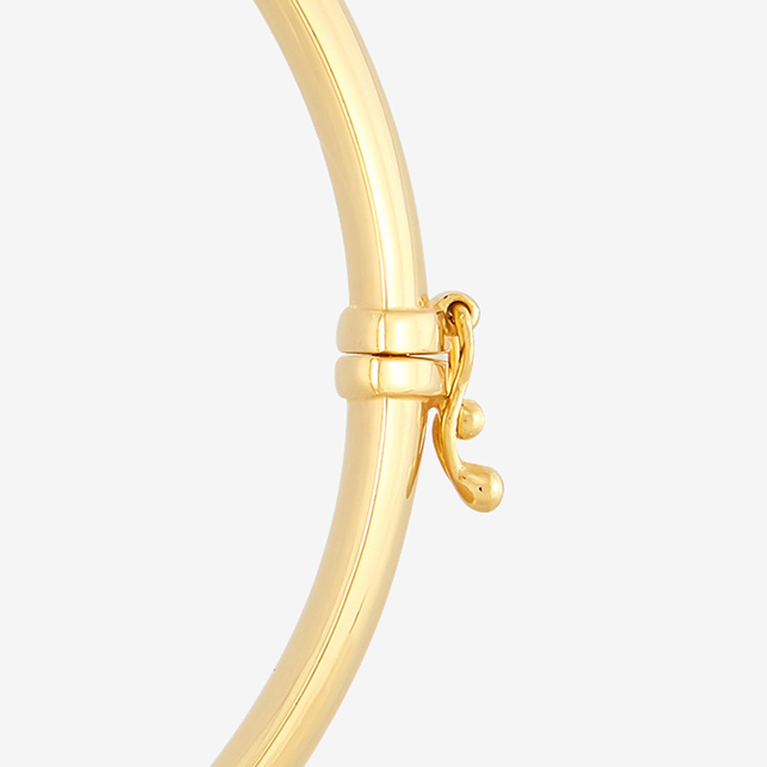 Womens 14K Gold Over Silver Heart Bangle Bracelet