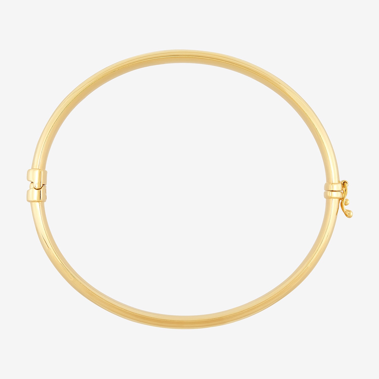 Womens 14K Gold Over Silver Heart Bangle Bracelet