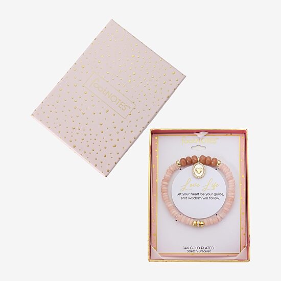 Footnotes Womens Pink Cubic Zirconia Round Stretch Bracelet, Color ...