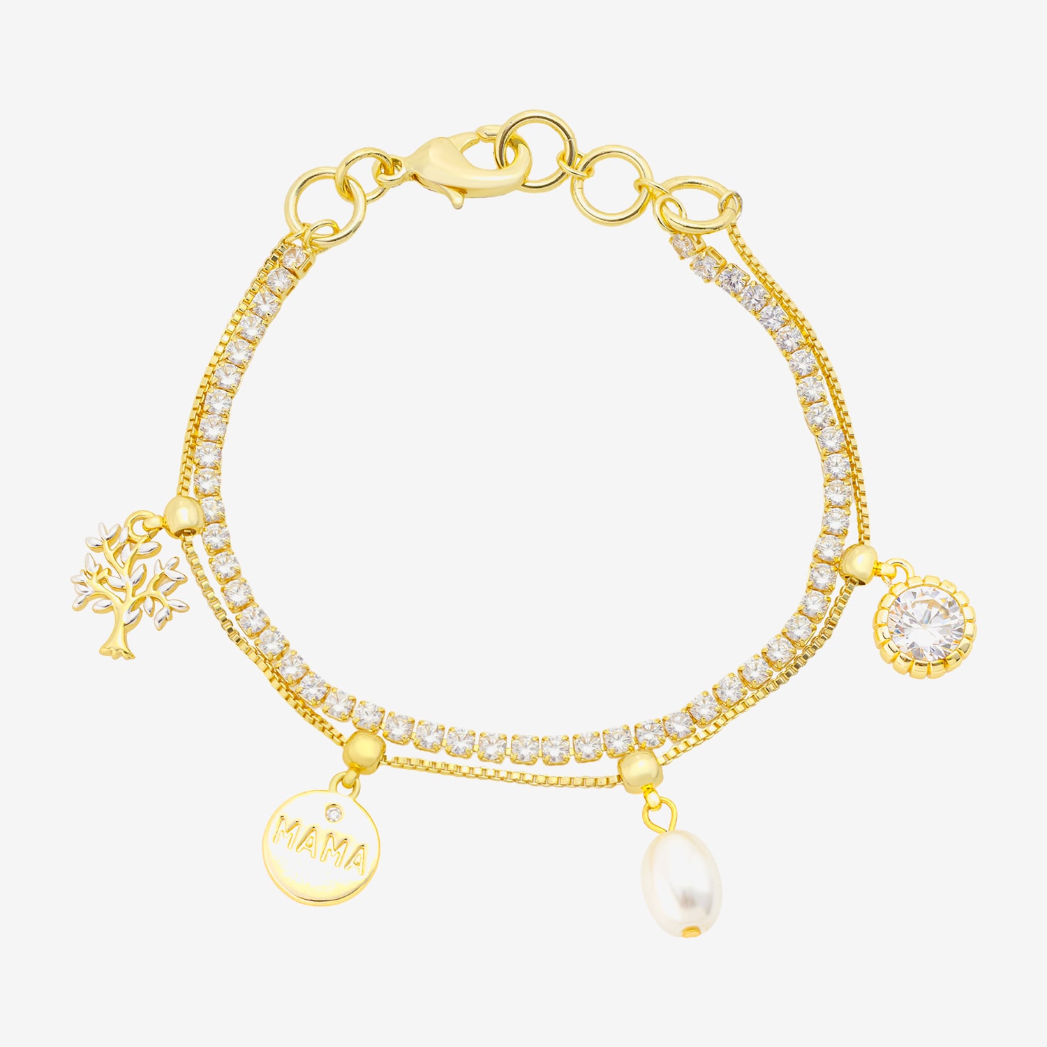 Footnotes Womens 9 3/4 Inch Box Round Chain Bracelet