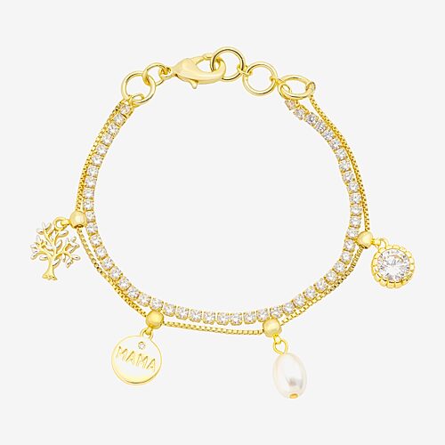 Footnotes Womens 9 3/4 Inch Box Round Chain Bracelet, One Size, Yellow