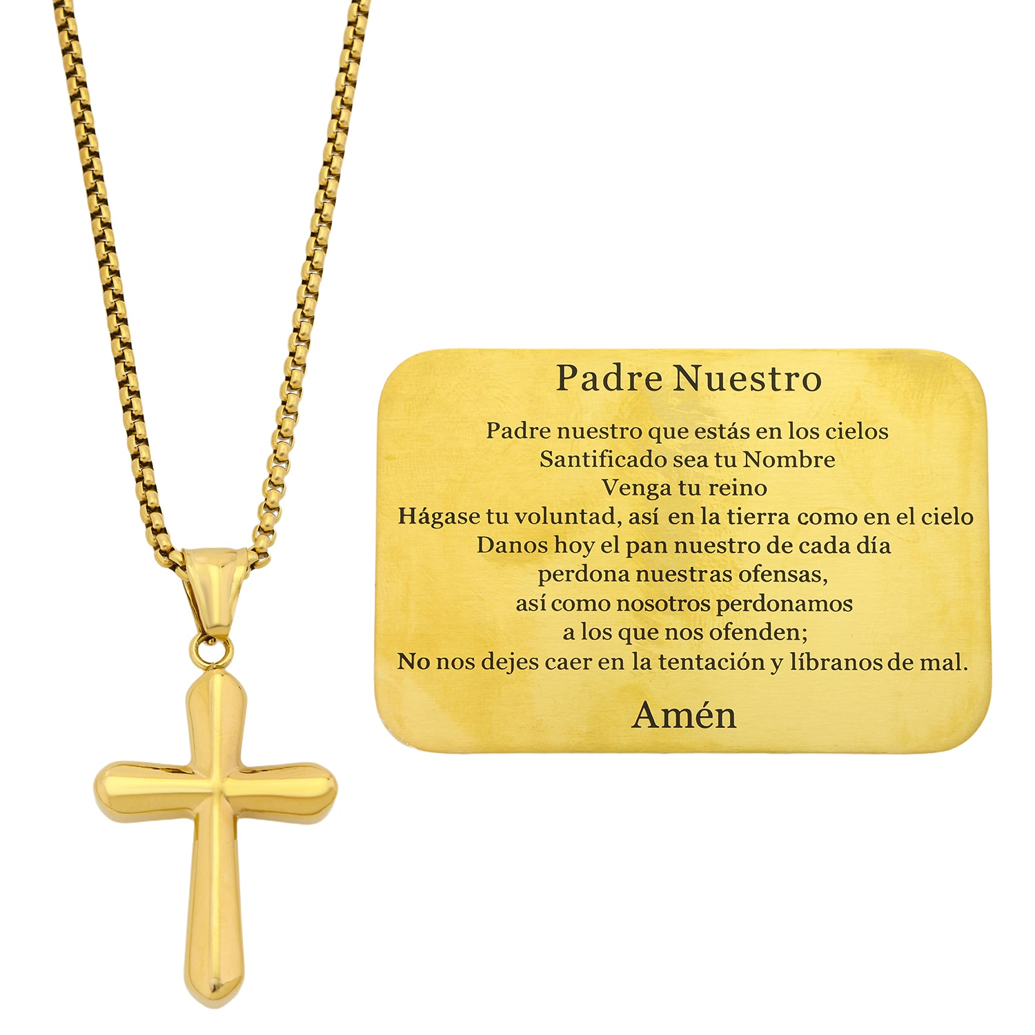 J.P. Army Mens Stainless Steel Cross 2-pc. Jewelry Set