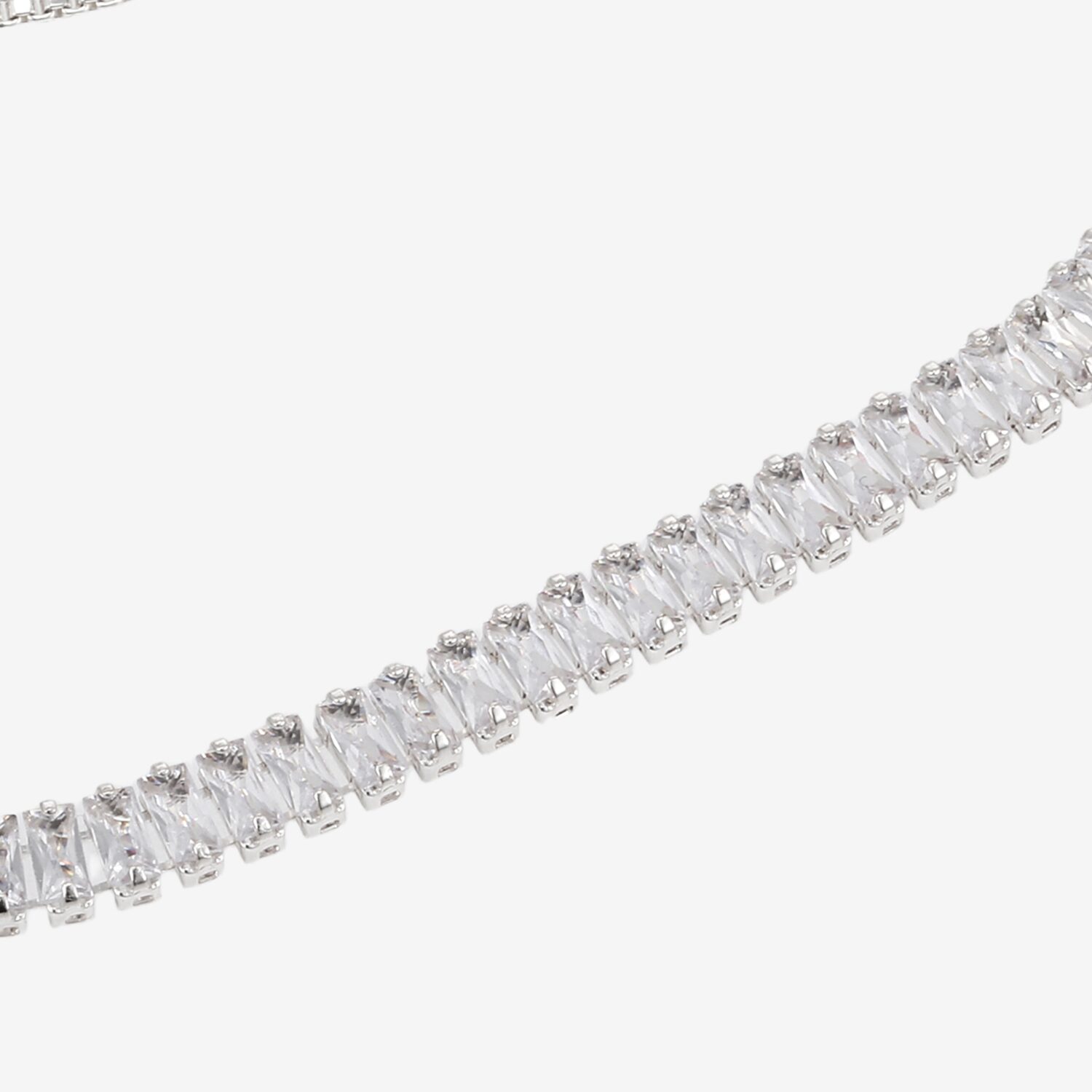 Womens Simulated Cubic Zirconia Bolo Bracelet