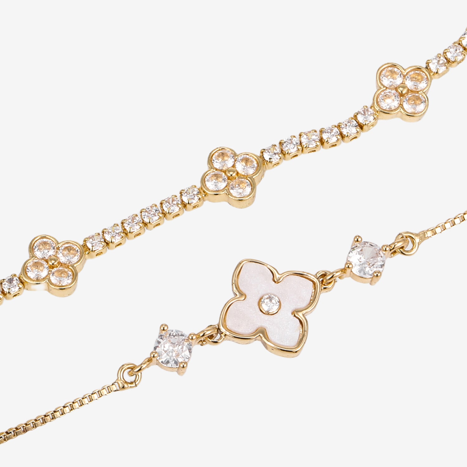 Womens 2-pc. Cubic Zirconia Bracelet Set
