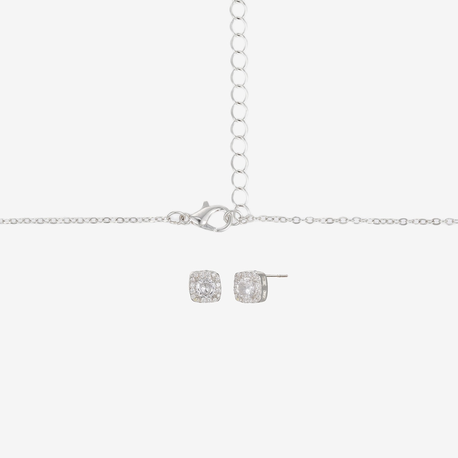 Womens Simulated Cubic Zirconia 2-pc. Necklace Set