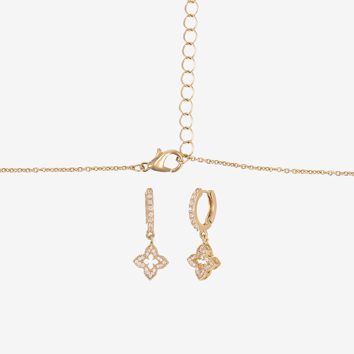 Womens Simulated Cubic Zirconia 2-pc. Necklace Set